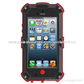 Phone Case for iPhone 5/5S with IP65 Waterproof/Dust-proof Level, Made of PC + ABS Raw Materials